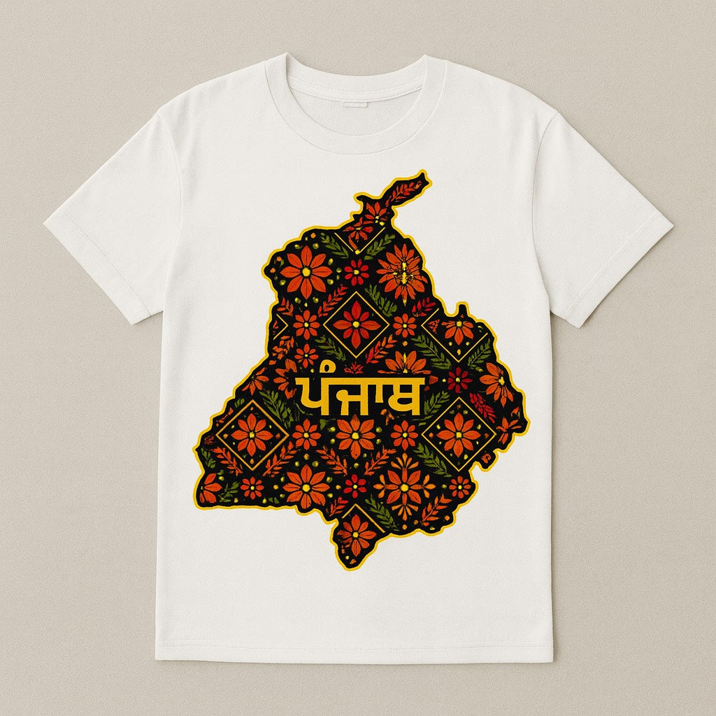 PANJAB Map White T-shirt